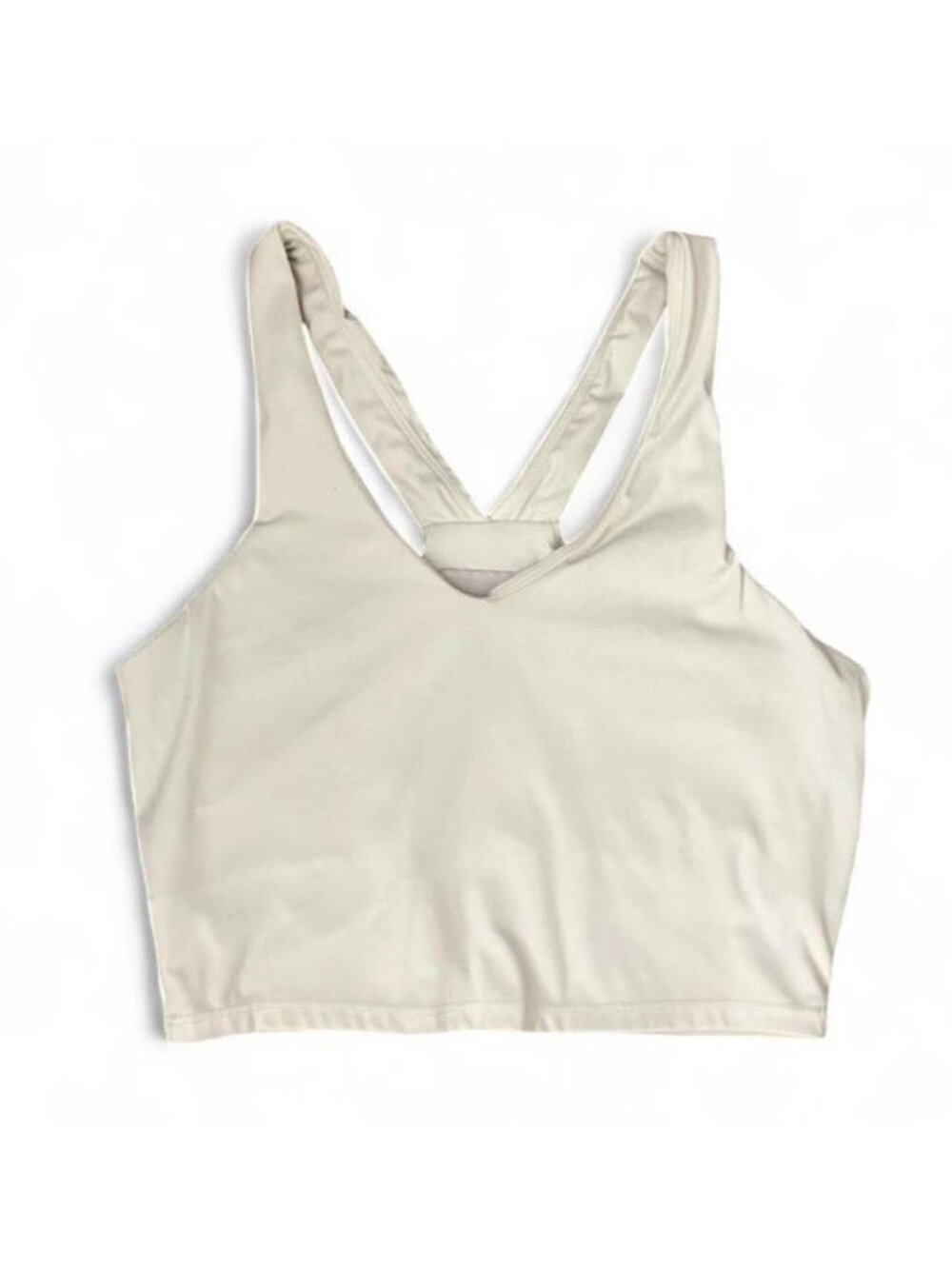 Love Poem by Block White Strappy Cropped Athletic Tank Top Size S